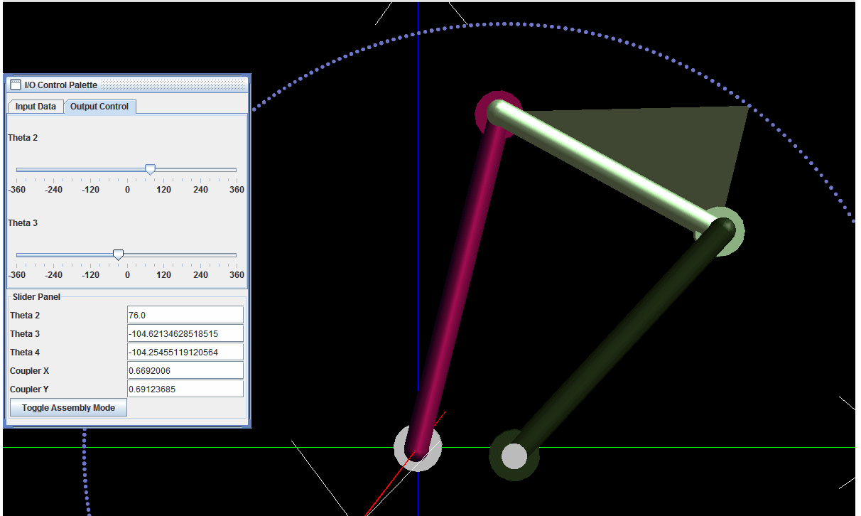 4 Bar RRPR simulator applet